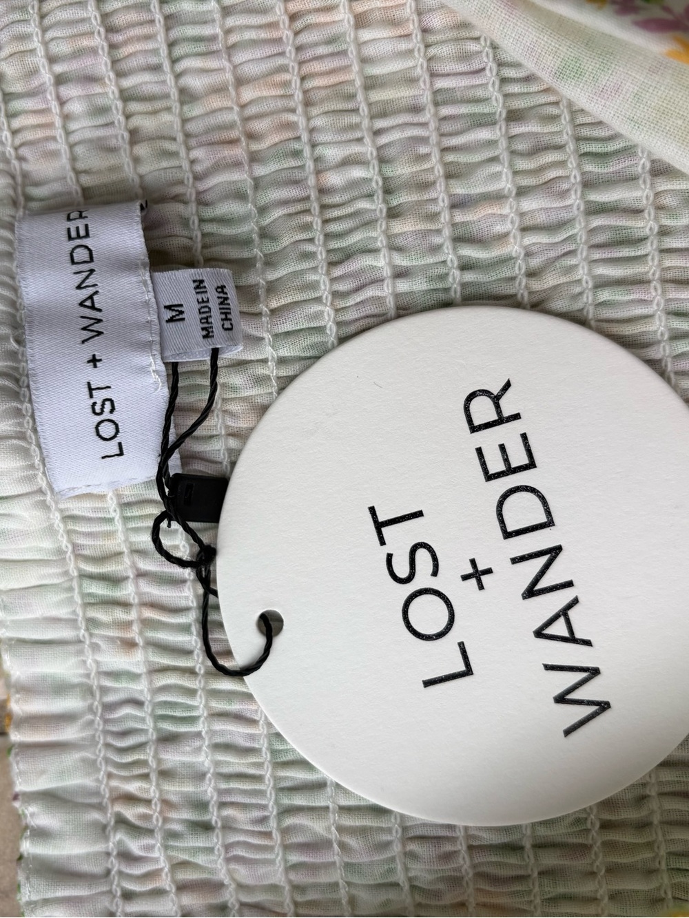 Lost + Wander Floral Wrap Crop Top $88 Medium NWT Puff Sleeve Boho M - Picture 10 of 14